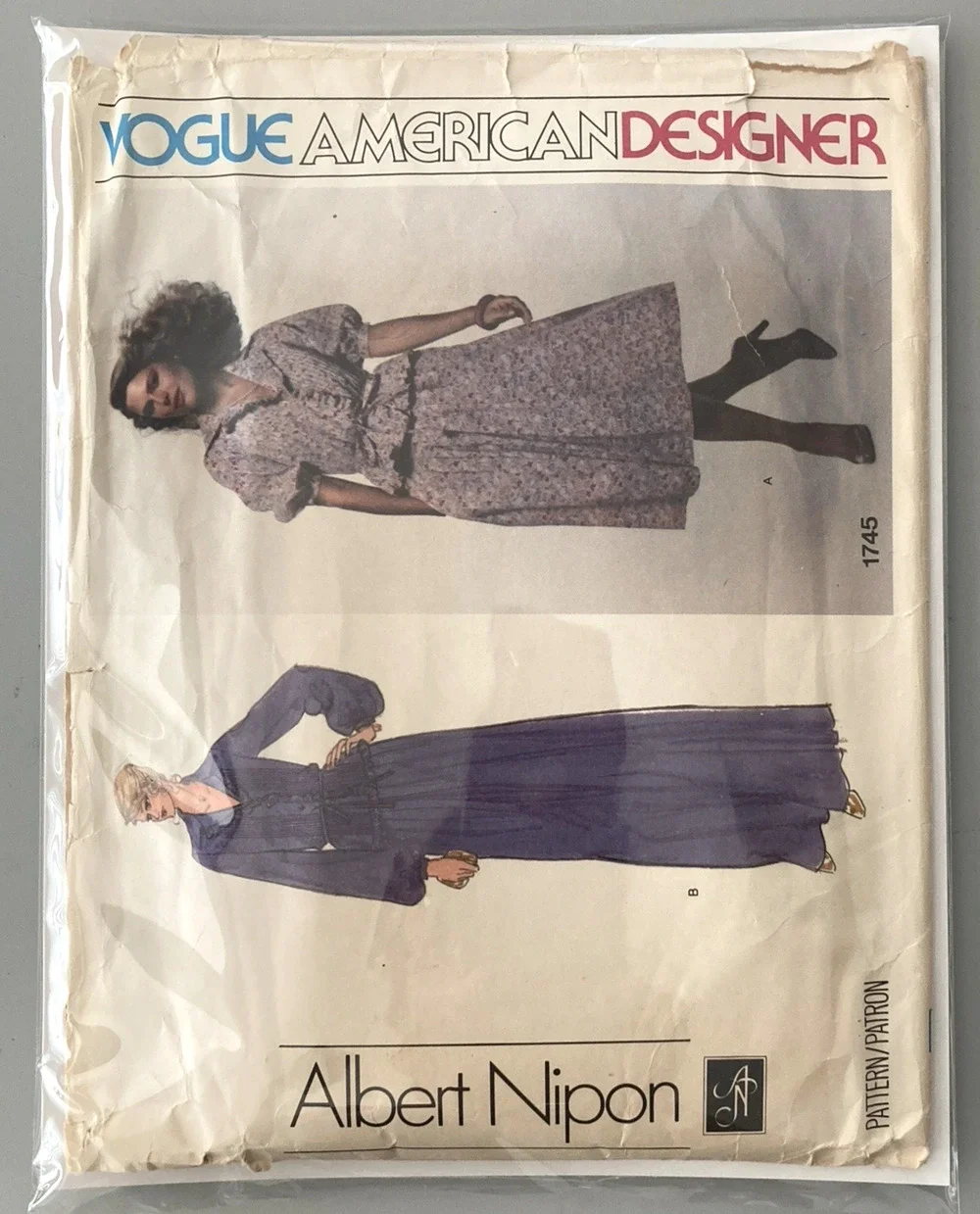 Vogue American Design 1745 Albert Nipon Pattern Ultra Chic Top Skirt Sz 16 Uncut